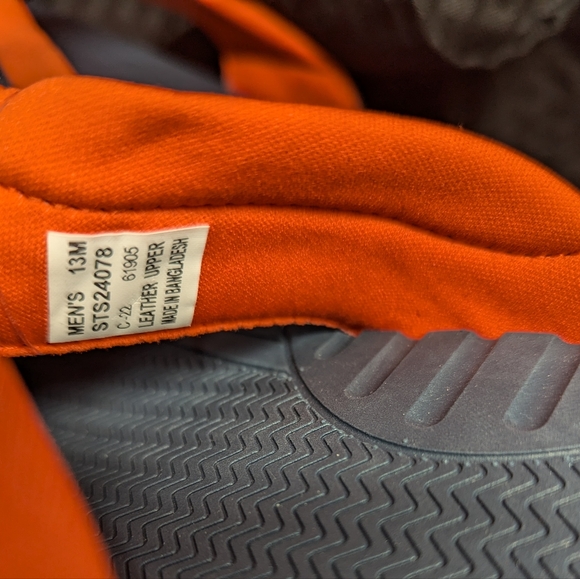 Navy and Orange Sperry Havasu Sport Flip Flops. - Picture 3 of 4